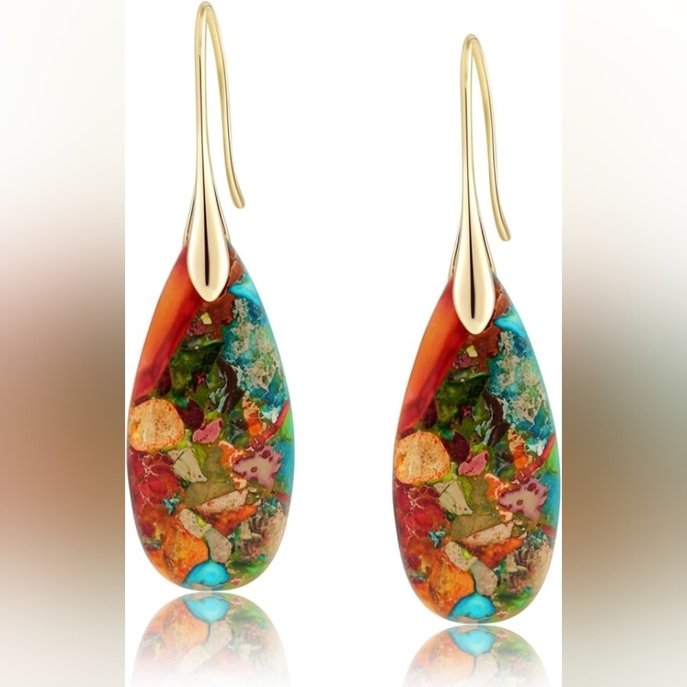 Emperor Stone Dangle Drop Earrings